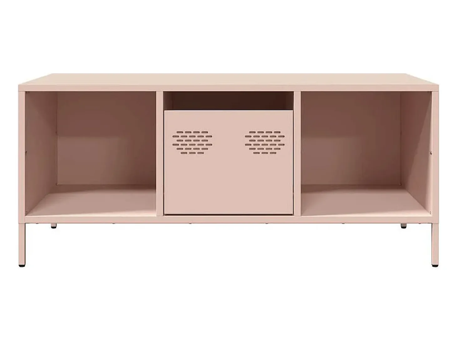 Mesa de centro 101,5x50x43,5 cm aço laminado a frio rosa