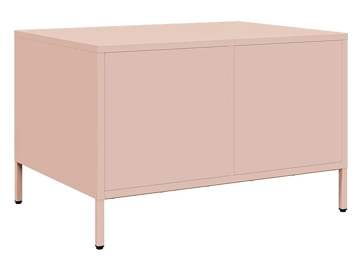 Mesa de centro 68,5x50x43,5 cm aço laminado a frio rosa