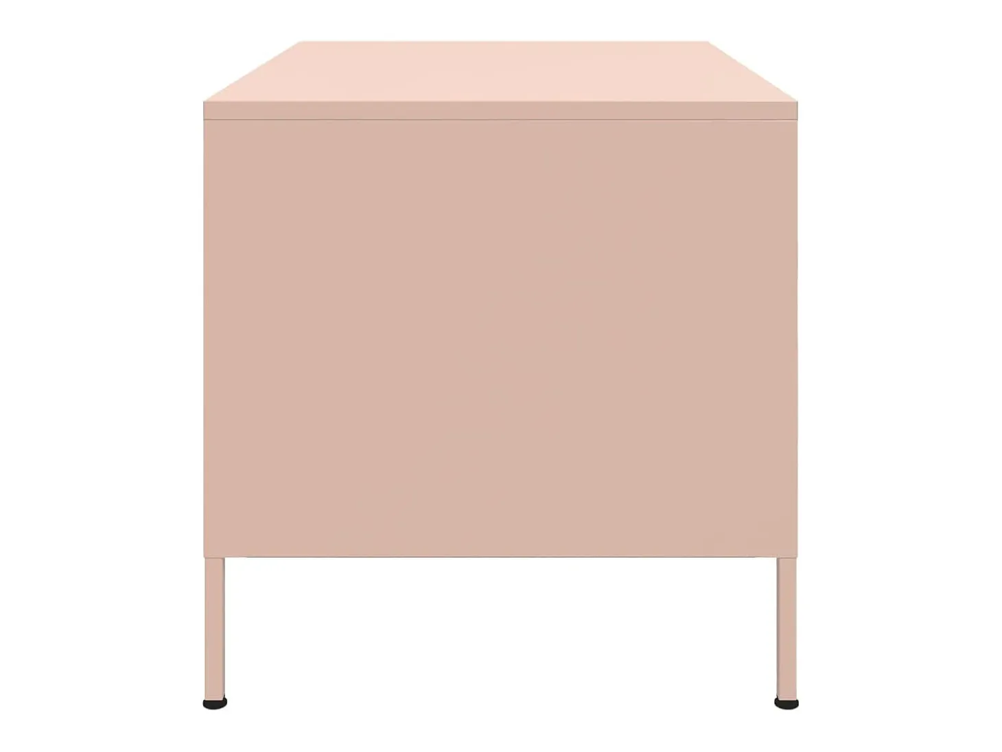 Mesa de centro 68x50x50,5 cm aço rosa