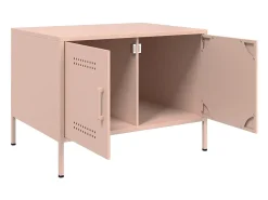 Mesa de centro 68x50x50,5 cm aço rosa
