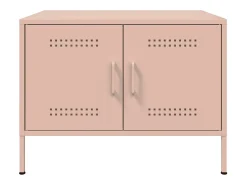 Mesa de centro 68x50x50,5 cm aço rosa