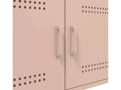 Mesa de centro 68x50x50,5 cm aço rosa