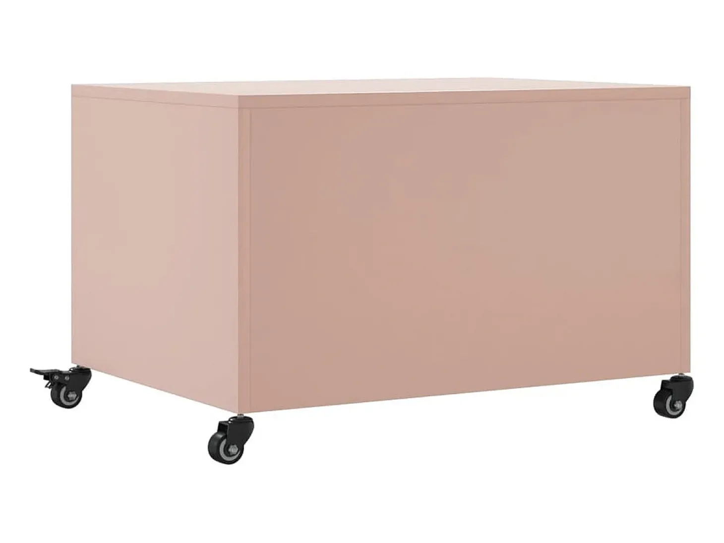 Mesa de centro 68x50x43,5 cm aço rosa