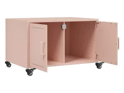 Mesa de centro 68x50x43,5 cm aço rosa
