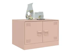 Mesa de centro 67x50x44 cm aço rosa PT570108