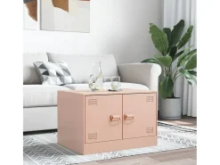 Mesa de centro 67x50x44 cm aço rosa PT570108