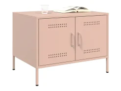 Mesa de centro 68x50x50,5 cm aço rosa PT260048