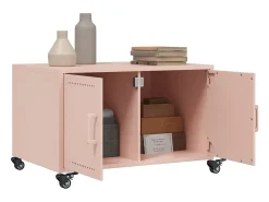Mesa de centro 68x50x43,5 cm aço rosa PT252410