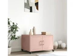 Mesa de centro 68x50x43,5 cm aço rosa PT252410