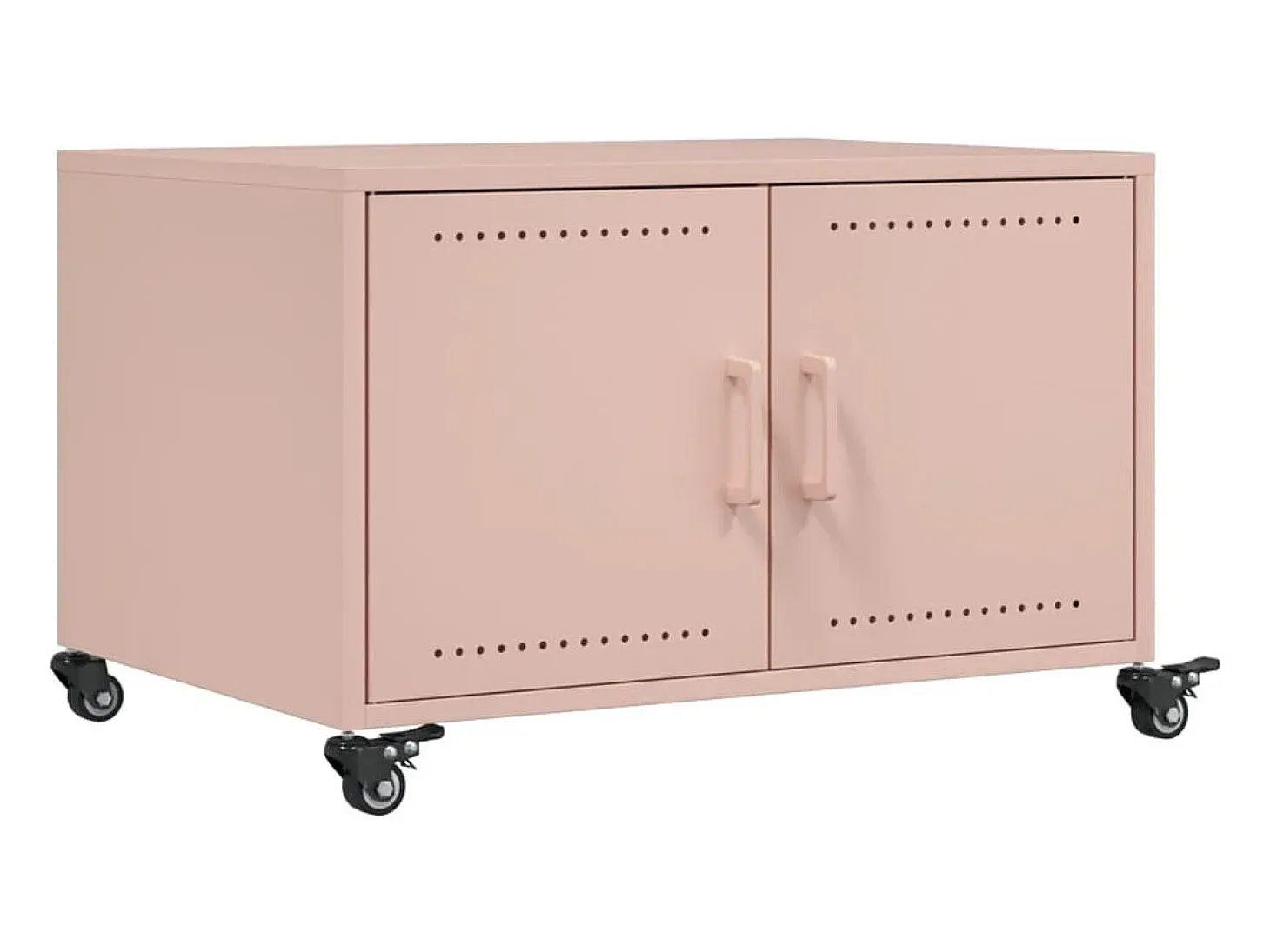 Mesa de centro 68x50x43,5 cm aço rosa PT252410