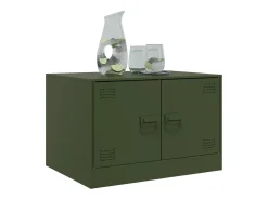 Mesa de centro 67x50x44 cm aço verde azeitona PT662014