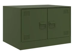 Mesa de centro 67x50x44 cm aço verde azeitona PT662014