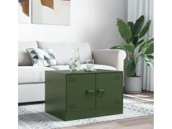 Mesa de centro 67x50x44 cm aço verde azeitona PT662014