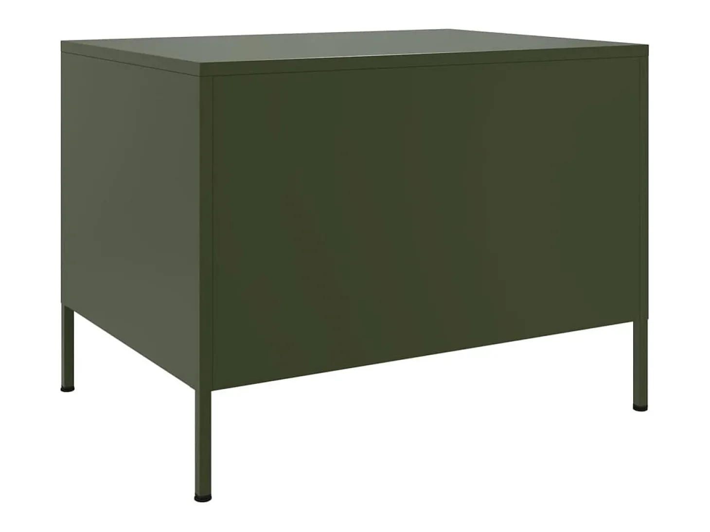 Mesa de centro 68x50x50,5 cm aço verde azeitona