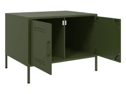 Mesa de centro 68x50x50,5 cm aço verde azeitona
