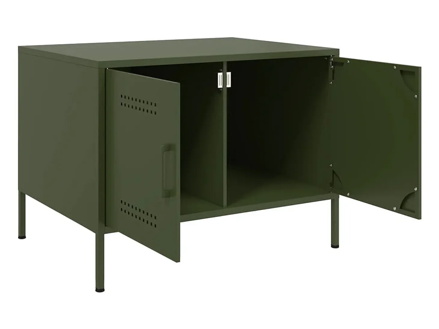 Mesa de centro 68x50x50,5 cm aço verde azeitona