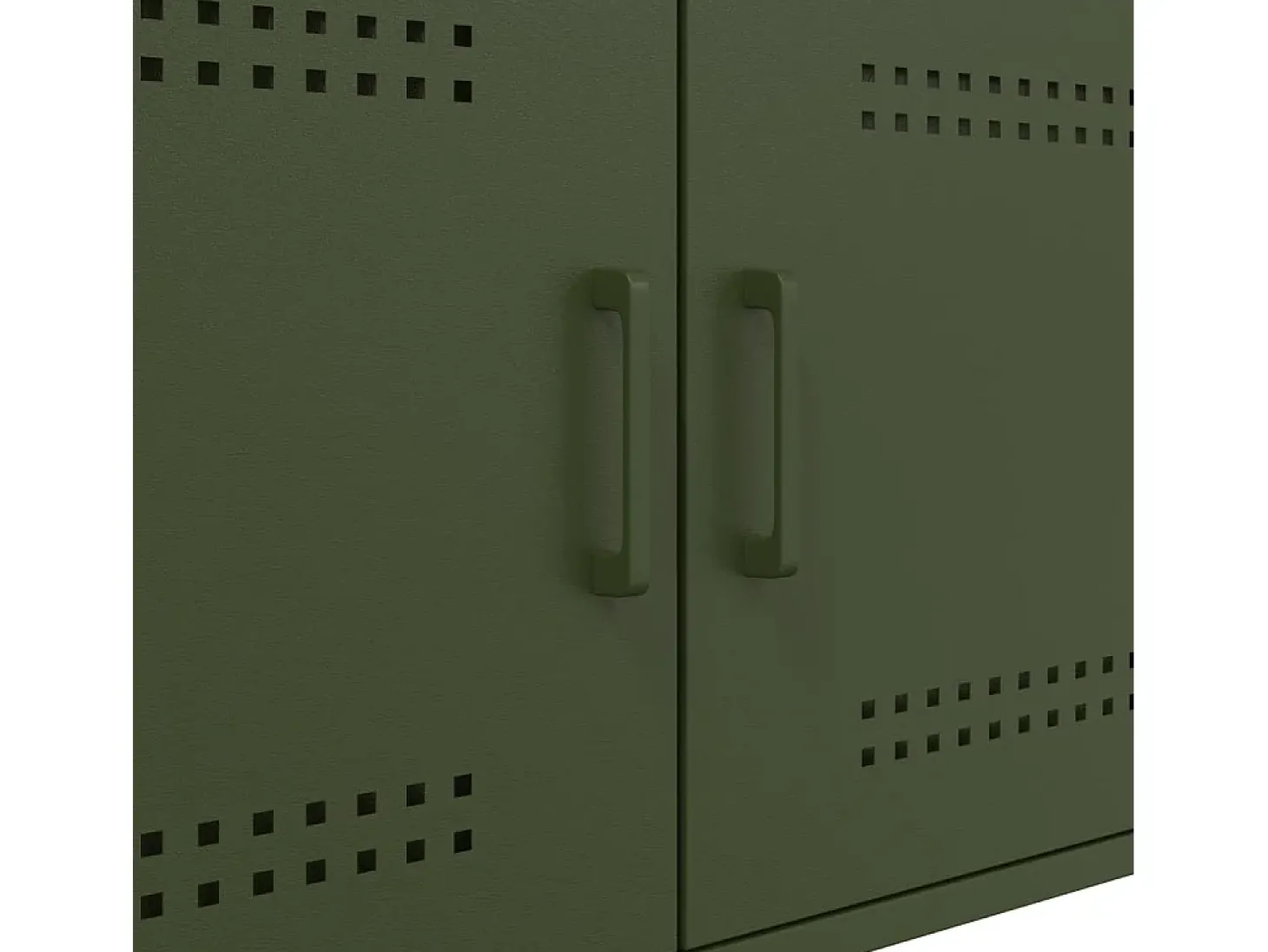 Mesa de centro 68x50x50,5 cm aço verde azeitona