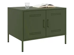 Mesa de centro 68x50x50,5 cm aço verde azeitona PT595866