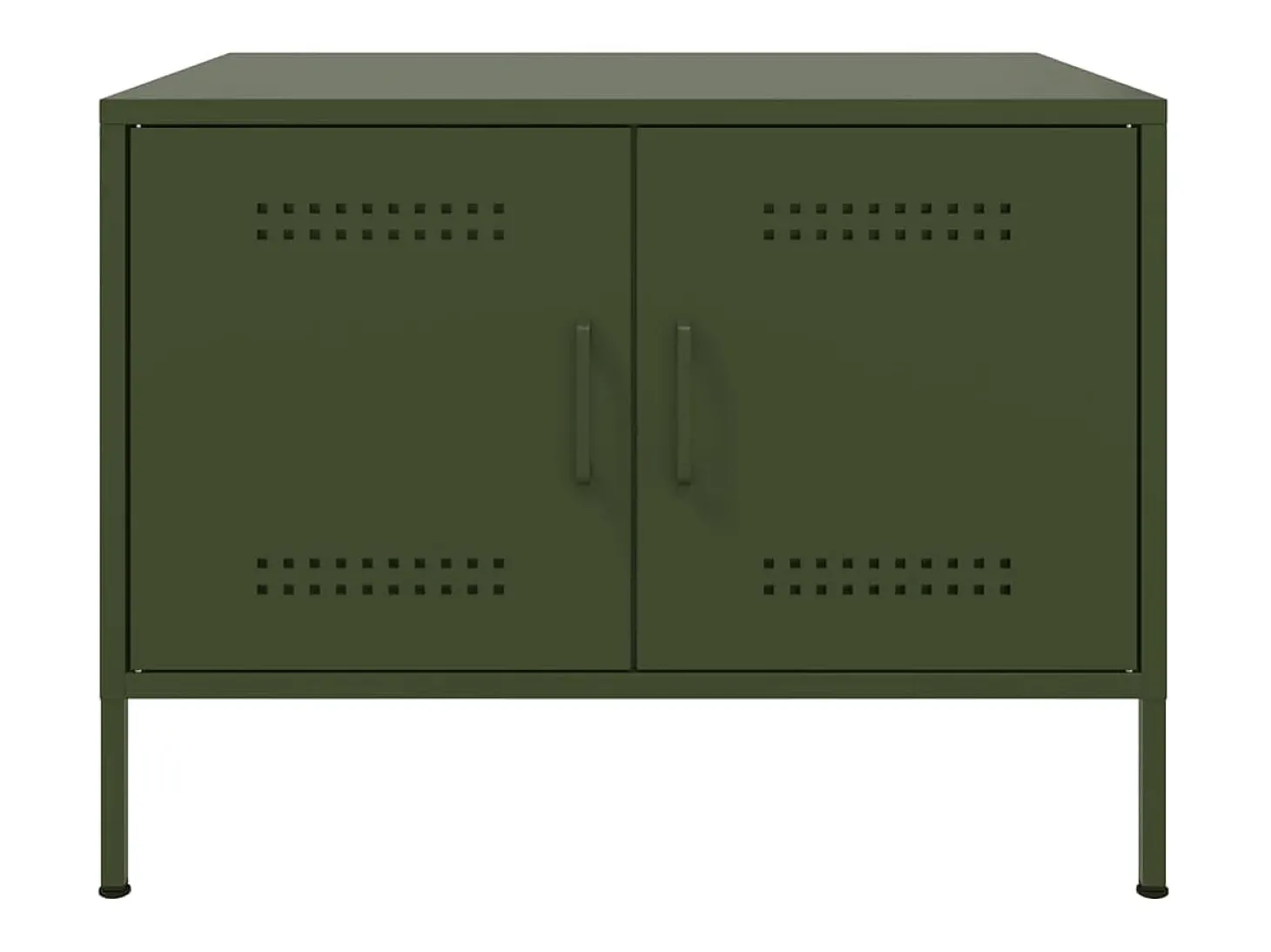 Mesa de centro 68x50x50,5 cm aço verde azeitona PT595866