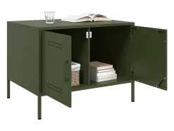Mesa de centro 68x50x50,5 cm aço verde azeitona PT595866