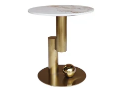 Mesa de centro 45x50x45 cm branco ouro modig m62