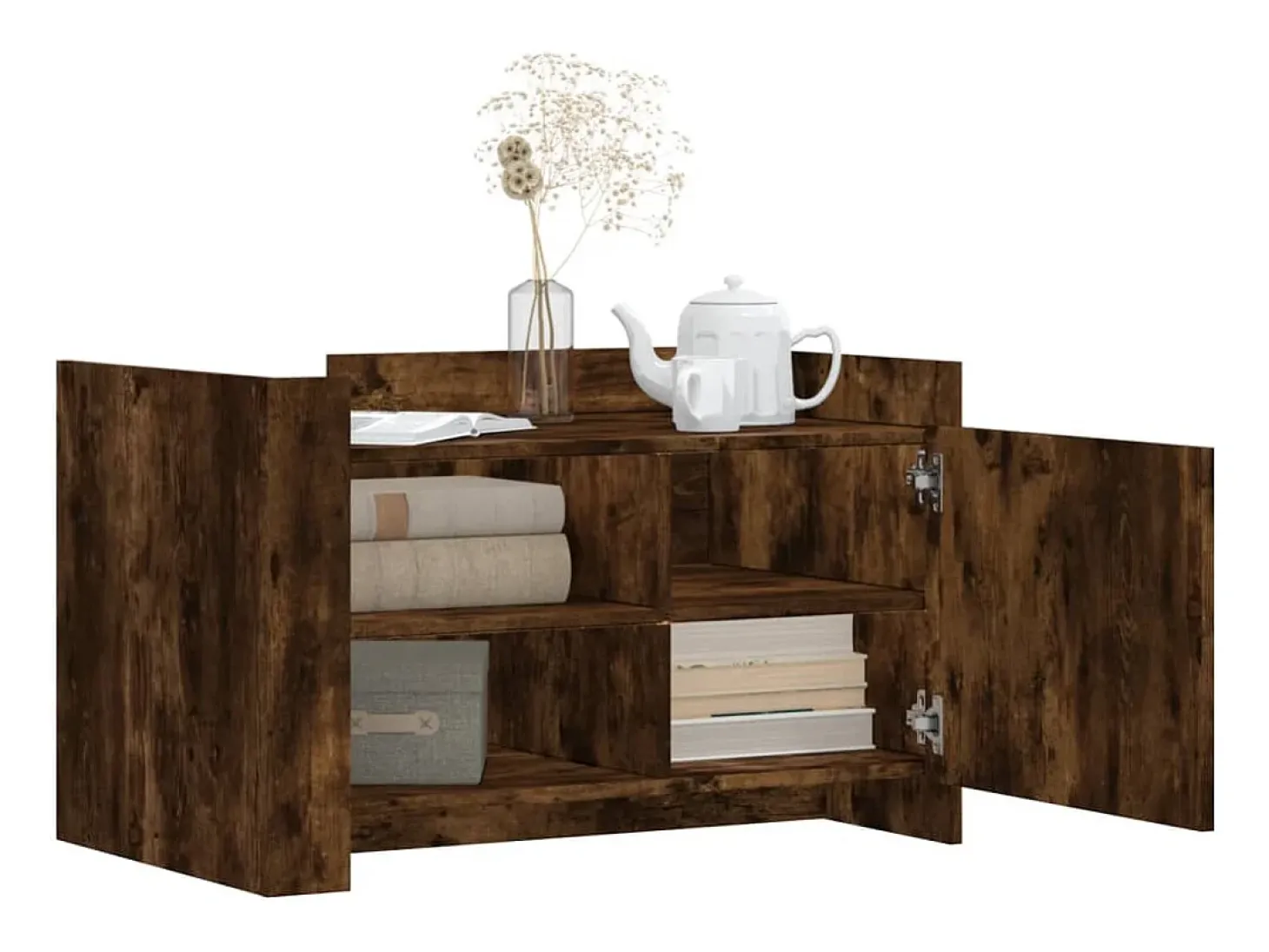 Mesa de centro 80x50x50 cm derivados de madeira carvalho fumado PT942507