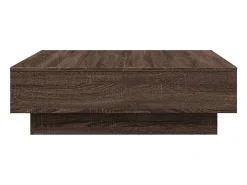 Mesa de centro 90x90x28 cm derivados madeira carvalho castanho PT428131