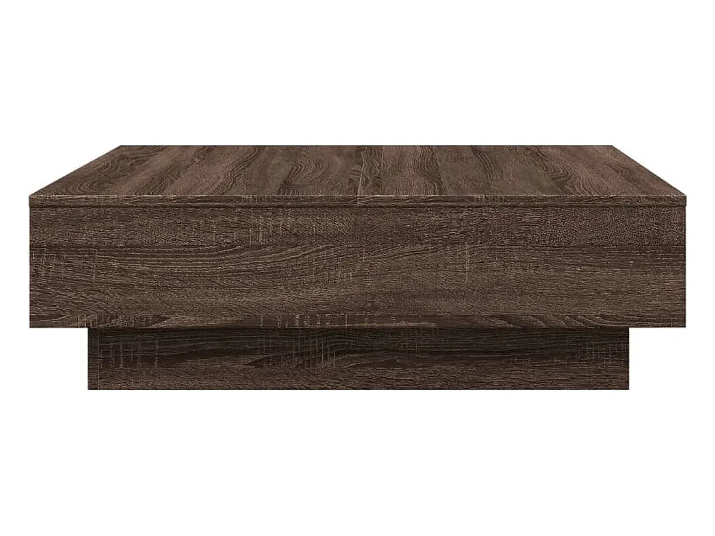 Mesa de centro 90x90x28 cm derivados madeira carvalho castanho PT428131