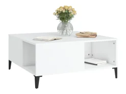 Mesa de centro 80x80x36,5 cm derivados de madeira branco PT859006