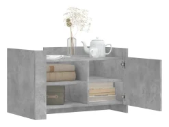 Mesa de centro 80x50x50 cm derivados de madeira cinza cimento PT877214