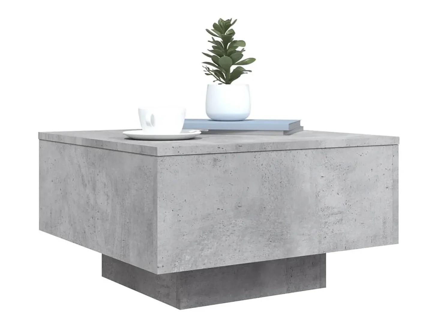 Mesa de centro 55x55x31 cm derivados de madeira cinza-cimento