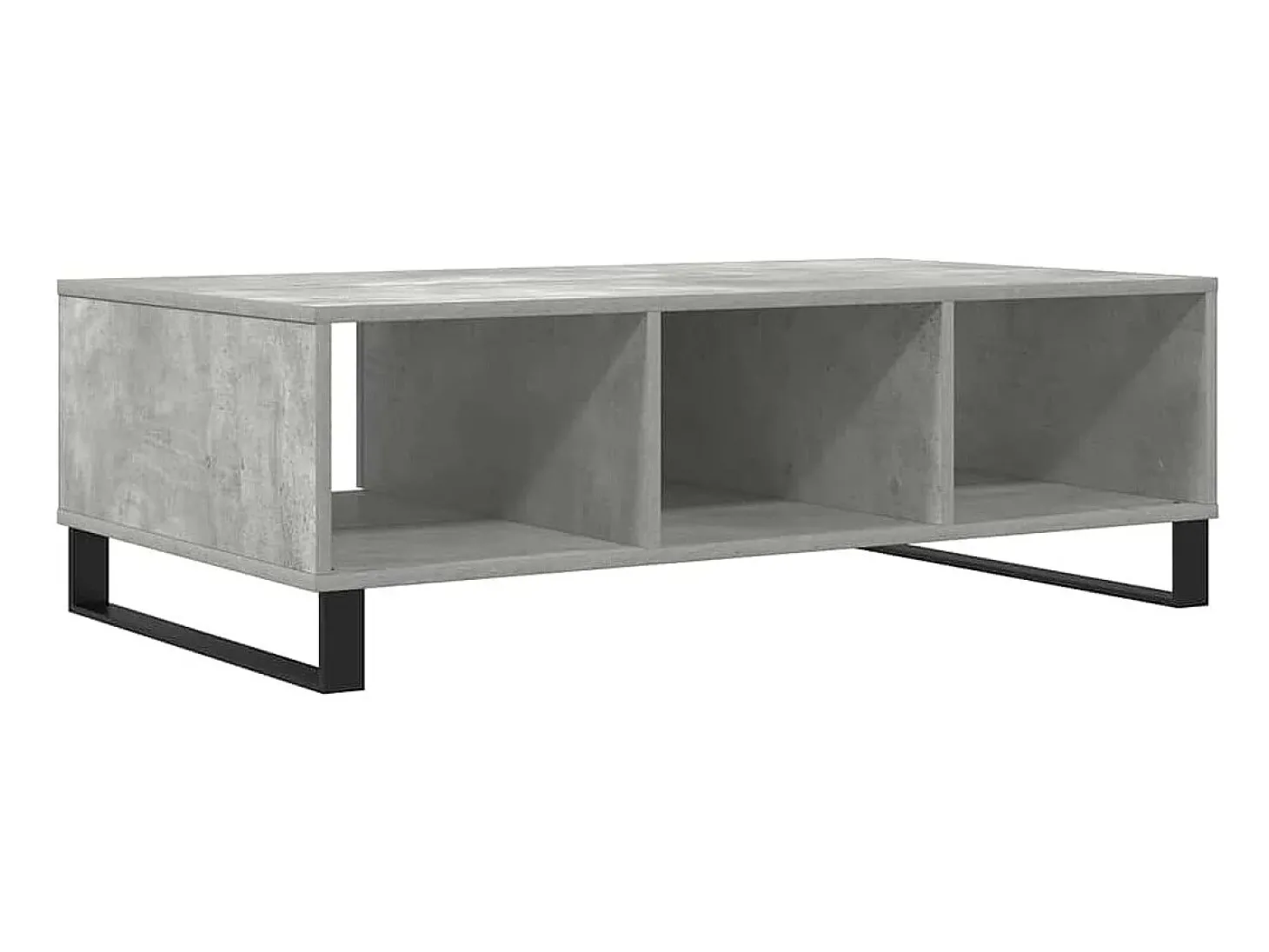 Mesa de centro 104x60x35 cm derivados madeira cinzento cimento