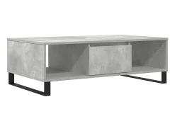 Mesa de centro 104x60x35 cm derivados madeira cinzento cimento