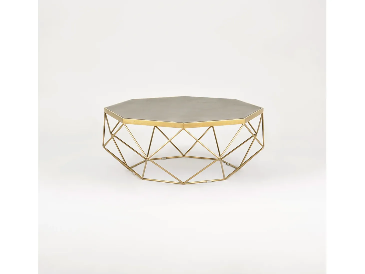 Mesa de centro 106x40x106 cm dourado glamour gl1714