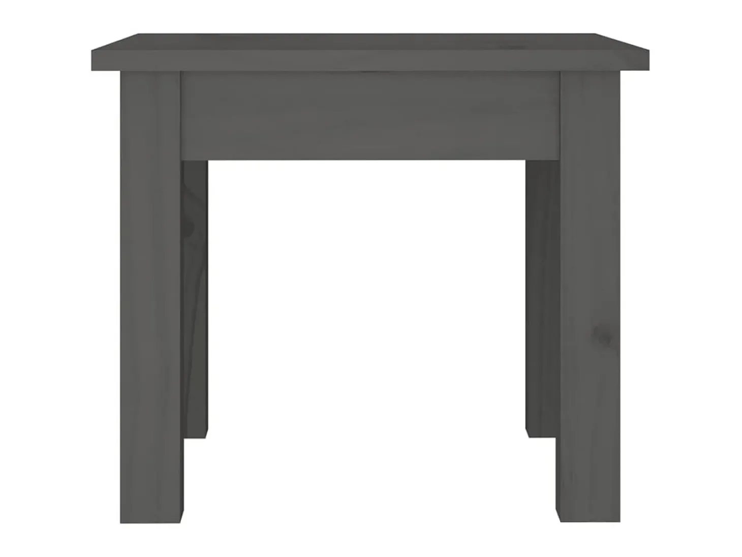Mesa de centro 35x35x30 cm madeira de pinho maciça cinzento PT493758