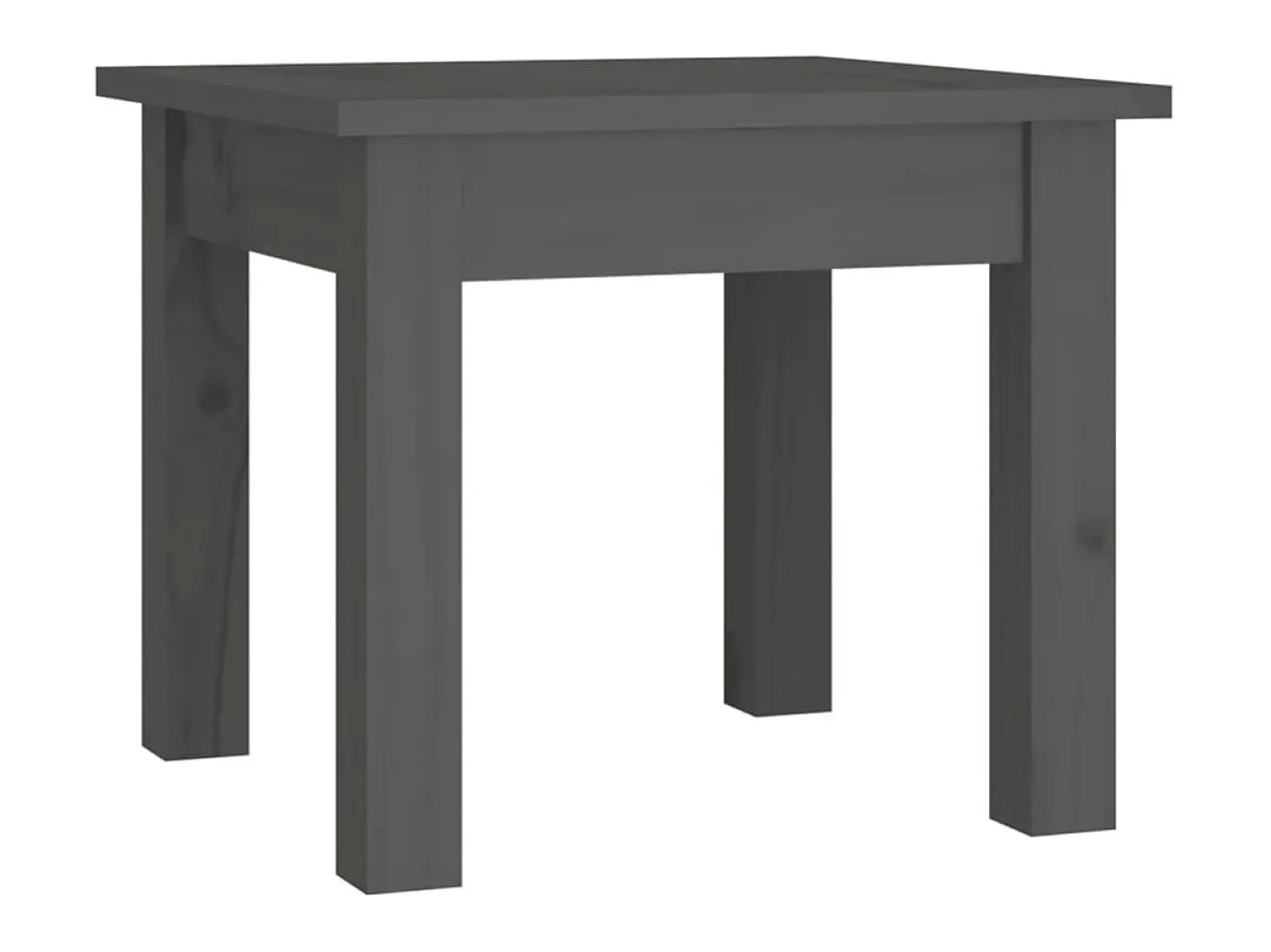 Mesa de centro 35x35x30 cm madeira de pinho maciça cinzento PT493758
