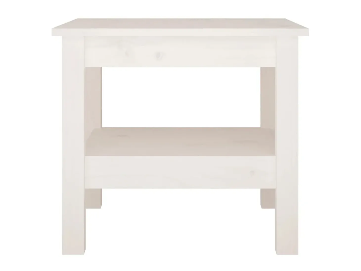 Mesa de centro 45x45x40 cm pinho maciço branco PT120839