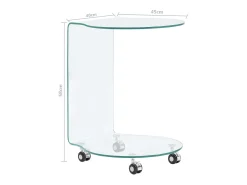 Mesa de centro 45x40x58 cm vidro temperado PT114637