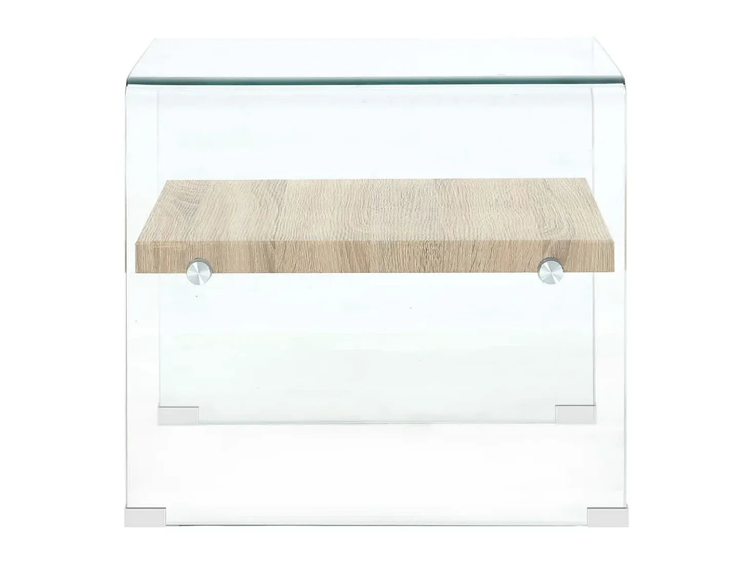 Mesa de centro 50x50x45 cm vidro temperado transparente PT897255