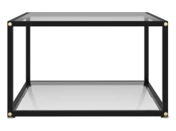 Mesa de centro 60x60x35 cm vidro temperado transparente