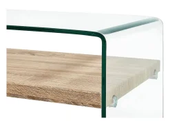 Mesa de centro 98x45x31 cm vidro temperado transparente