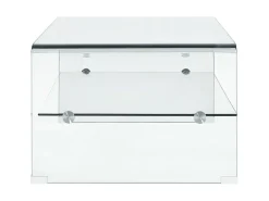 Mesa de centro 98x45x31 cm vidro temperado transparente PT928430