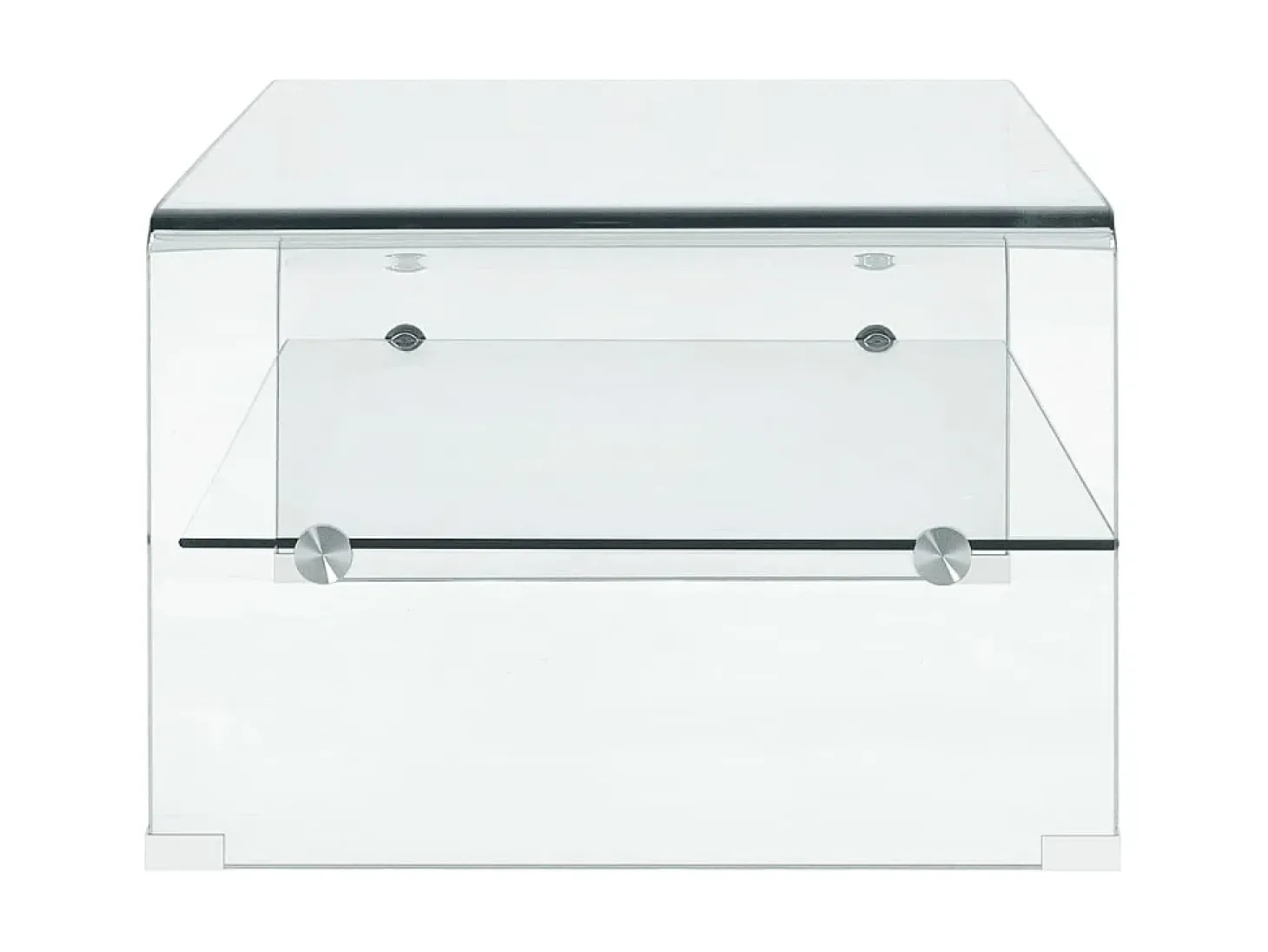 Mesa de centro 98x45x31 cm vidro temperado transparente PT928430