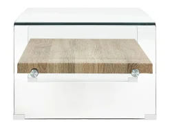 Mesa de centro 98x45x31 cm vidro temperado transparente PT639866