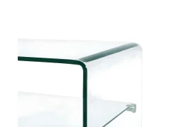 Mesa de centro 50x45x33 cm vidro temperado transparente PT132486