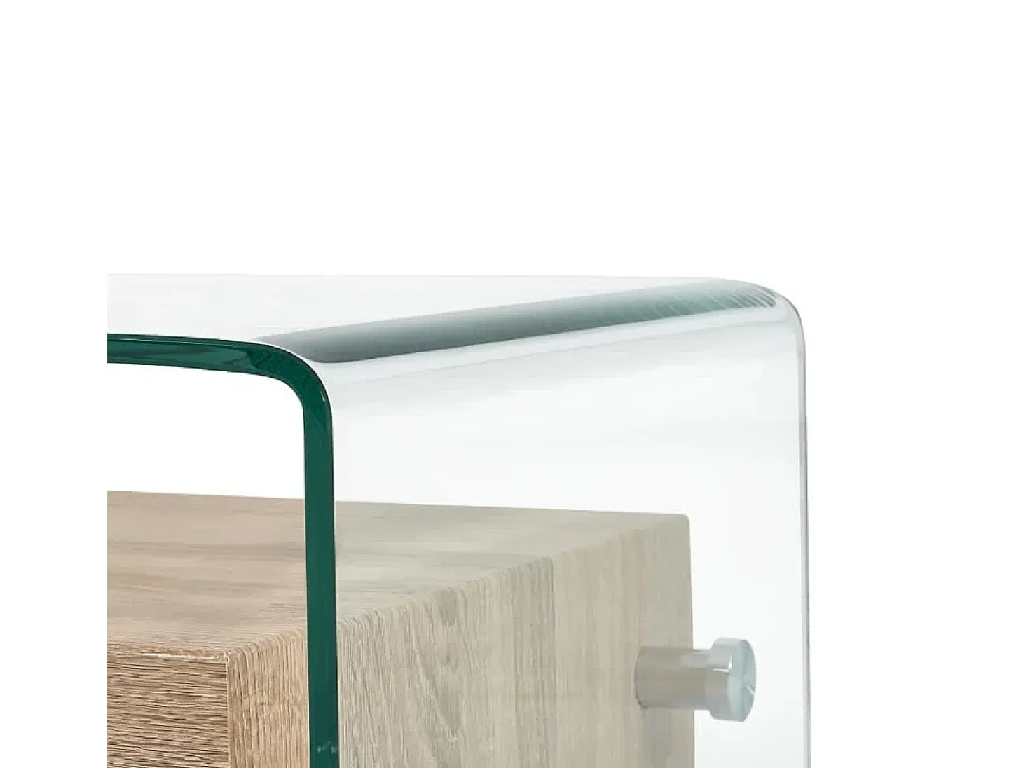 Mesa de centro 98x45x31 cm vidro temperado transparente PT113912