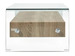 Mesa de centro 98x45x31 cm vidro temperado transparente PT113912