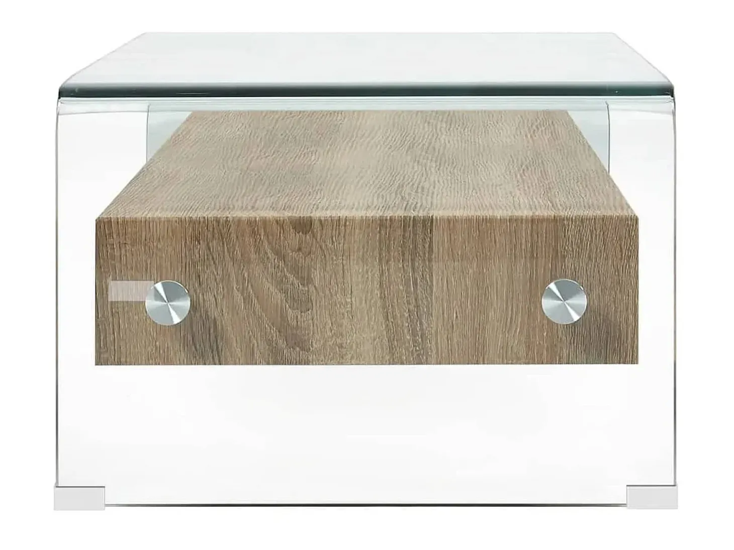 Mesa de centro 98x45x31 cm vidro temperado transparente PT113912