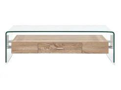 Mesa de centro 98x45x31 cm vidro temperado transparente PT113912