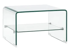 Mesa de centro 50x45x33 cm vidro temperado transparente